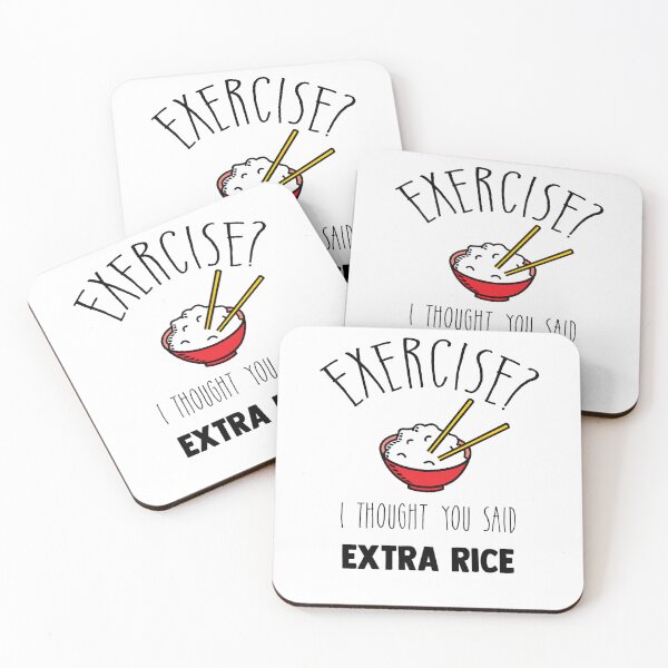 Item preview, Exercise? I Thought You Said Extra Rice - Asian Food & Gym Lover designed and sold by Raiko-art.