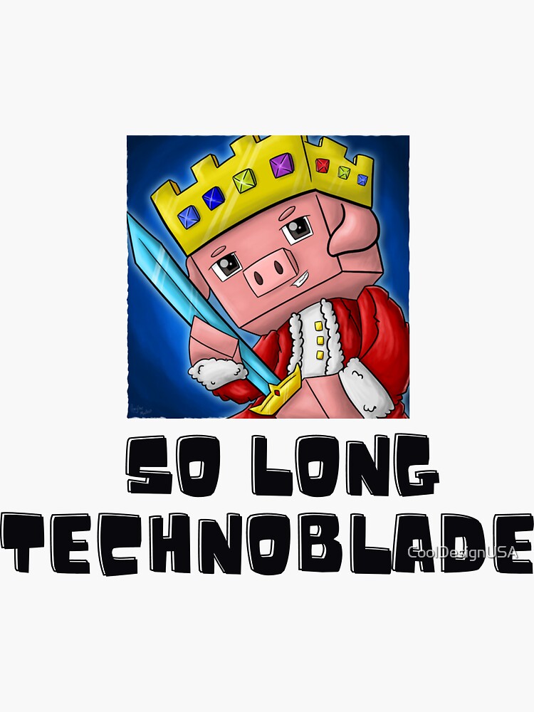 technoblade logo  Sticker for Sale by Angelicaves