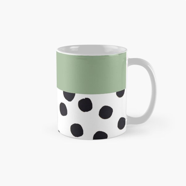 Item preview, Black dots on white and sage green designed and sold by Ninaeva.