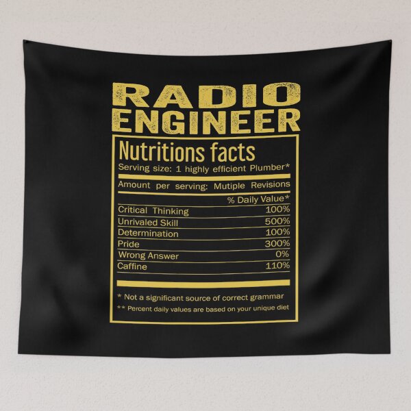 Item preview, Cool radio engineer Funny Nutrition Facts Mens Womens Christmas Fathers Days Gift, radio engineer Nutrition Facts designed and sold by xlnv.