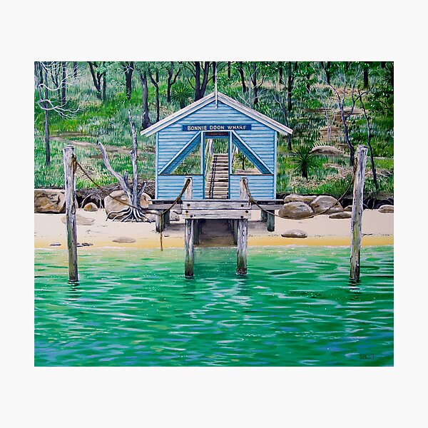 Item preview, Bonnie Doon Wharf - Pittwater designed and sold by Sarina Tomchin.