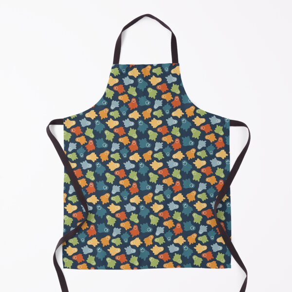 Item preview, Groovy Halloween Retro Smiley Face Ghosts designed and sold by KrisInStitches.