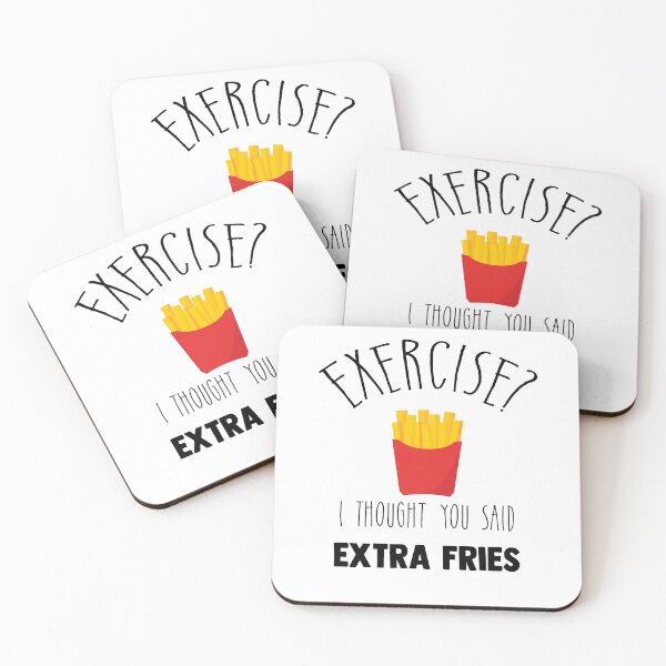 Item preview, Exercise? I Thought You Said Extra Fries - Fast Food & Gym Lover designed and sold by Raiko-art.