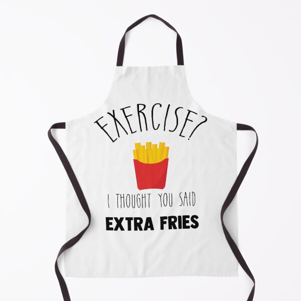Item preview, Exercise? I Thought You Said Extra Fries - Fast Food & Gym Lover designed and sold by Raiko-art.