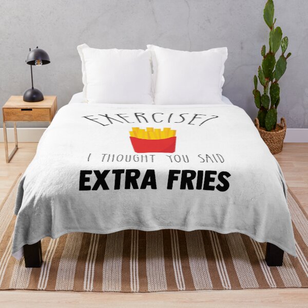 Item preview, Exercise? I Thought You Said Extra Fries - Fast Food & Gym Lover designed and sold by Raiko-art.