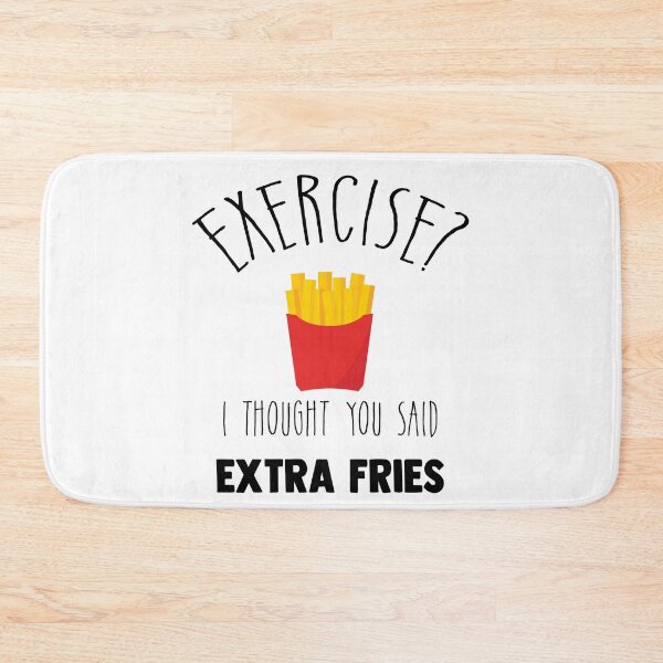 Item preview, Exercise? I Thought You Said Extra Fries - Fast Food & Gym Lover designed and sold by Raiko-art.