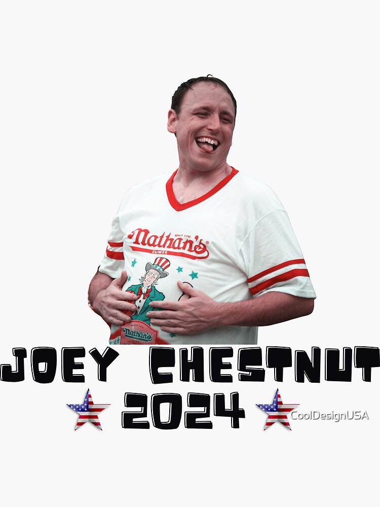 "Joey Chestnut for President 2024" Sticker for Sale by CoolDesignUSA