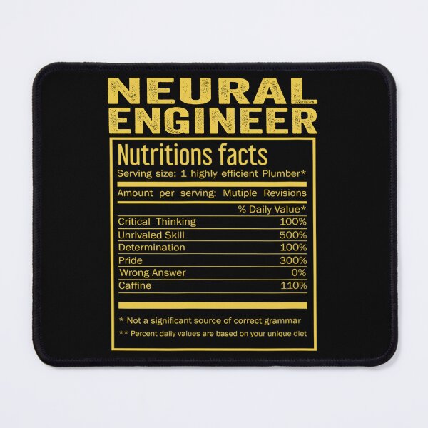 Item preview, Cool Neural engineer Funny Nutrition Facts Mens Womens Christmas Fathers Days Gift, Neural engineer Nutrition Facts designed and sold by xlnv.