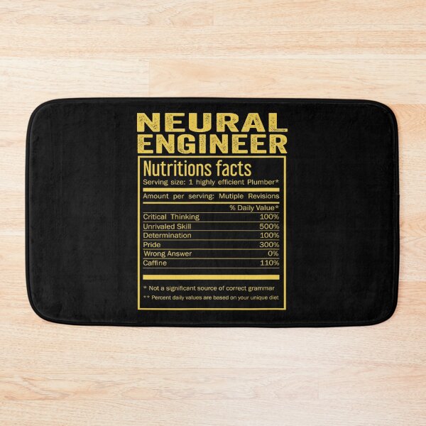 Item preview, Cool Neural engineer Funny Nutrition Facts Mens Womens Christmas Fathers Days Gift, Neural engineer Nutrition Facts designed and sold by xlnv.