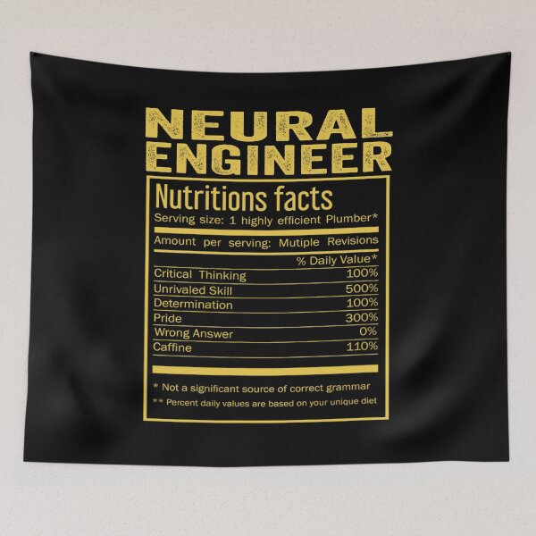 Item preview, Cool Neural engineer Funny Nutrition Facts Mens Womens Christmas Fathers Days Gift, Neural engineer Nutrition Facts designed and sold by xlnv.