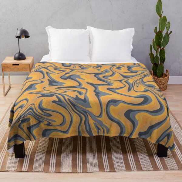 Item preview, Orange and Grey liquid Marble art designed and sold by Clothingspot.