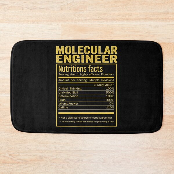 Item preview, Cool Molecular engineer Funny Nutrition Facts Mens Womens Christmas Fathers Days Gift, Molecular engineer Nutrition Facts designed and sold by xlnv.