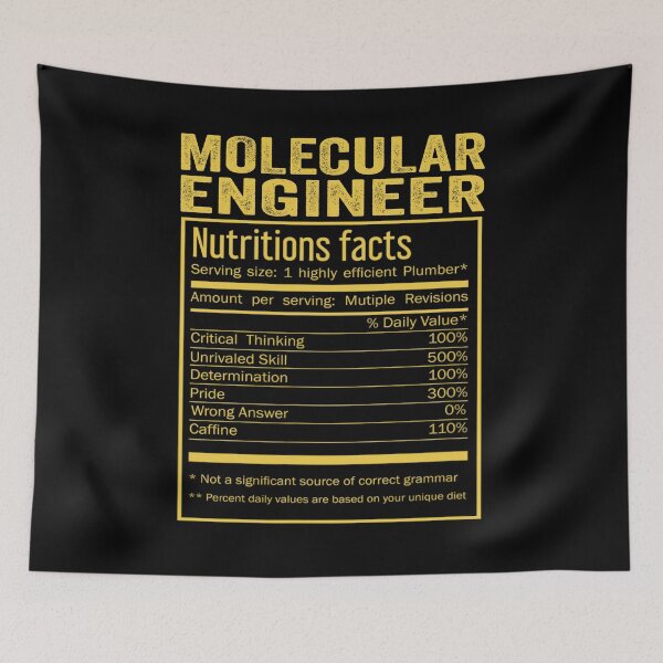 Item preview, Cool Molecular engineer Funny Nutrition Facts Mens Womens Christmas Fathers Days Gift, Molecular engineer Nutrition Facts designed and sold by xlnv.