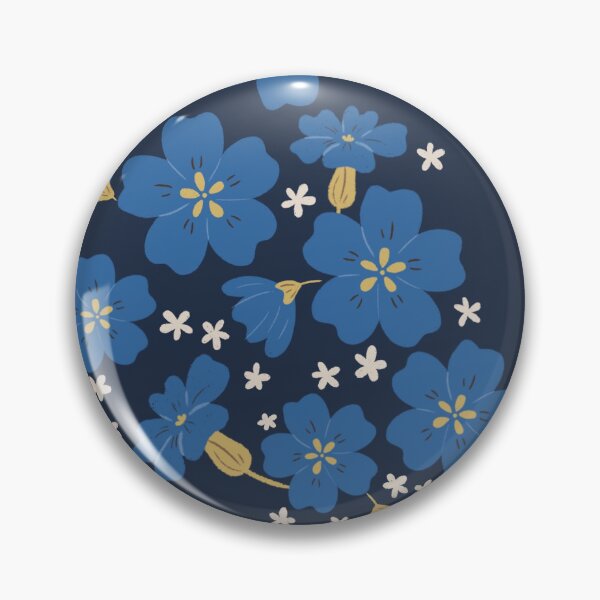 Aperçu de l'œuvre Fleur bleue sur marine créée et vendue par Maygetsu.