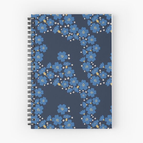 Item preview, Blue Flower on navy designed and sold by Maygetsu.