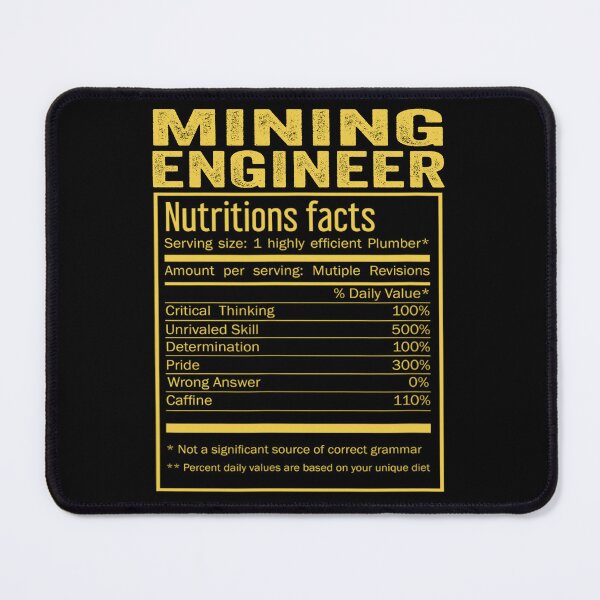 Item preview, Cool Mining engineer Funny Nutrition Facts Mens Womens Christmas Fathers Days Gift, Mining engineer Nutrition Facts designed and sold by xlnv.