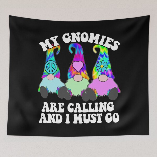 Item preview, 3 Hippie Gnomes Tie Dye My Gnomies are Calling and I Must Go designed and sold by funnytshirtemp.