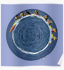 banana boating in a small blue world Poster