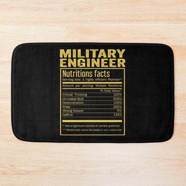 Item preview, Cool Military engineer Funny Nutrition Facts Mens Womens Christmas Fathers Days Gift, Military engineer Nutrition Facts designed and sold by xlnv.