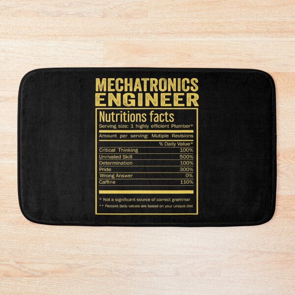 Item preview, Cool Mechatronics engineer Funny Nutrition Facts Mens Womens Christmas Fathers Days Gift, Mechatronics engineer Nutrition Facts designed and sold by xlnv.