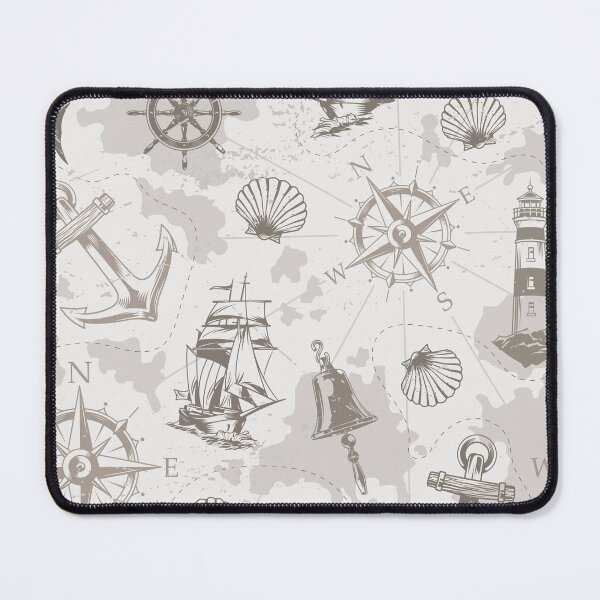 Item preview, Nautical Coastal Theme Print Design Anchor Lighthouse designed and sold by SonnyBoyDesigns.