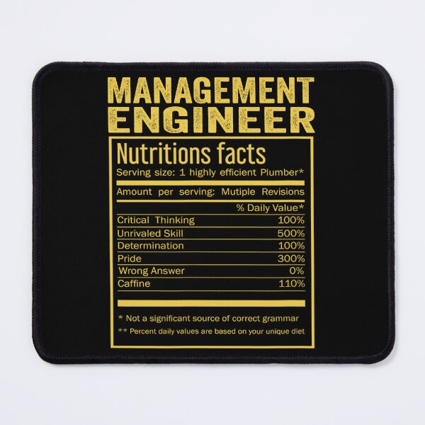 Item preview, Cool management engineer Funny Nutrition Facts Mens Womens Christmas Fathers Days Gift, management engineer Nutrition Facts designed and sold by xlnv.