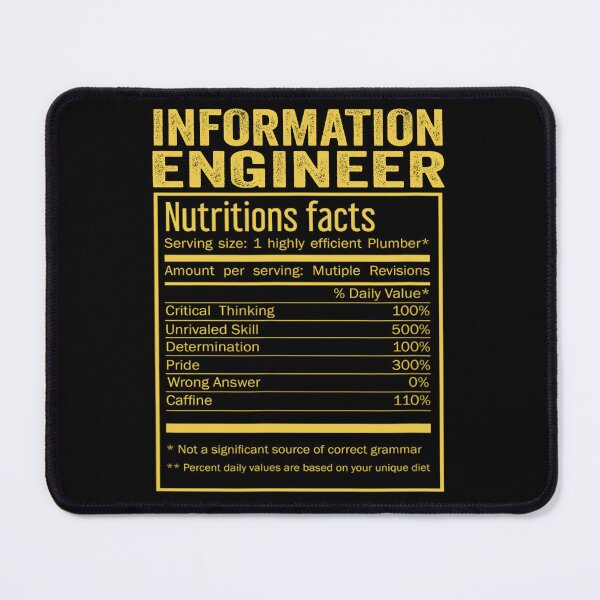 Item preview, Cool Information engineer Funny Nutrition Facts Mens Womens Christmas Fathers Days Gift, Information engineer Nutrition Facts designed and sold by xlnv.