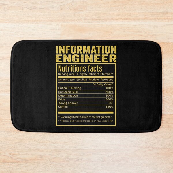 Item preview, Cool Information engineer Funny Nutrition Facts Mens Womens Christmas Fathers Days Gift, Information engineer Nutrition Facts designed and sold by xlnv.