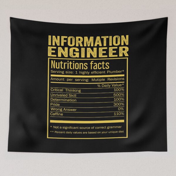 Item preview, Cool Information engineer Funny Nutrition Facts Mens Womens Christmas Fathers Days Gift, Information engineer Nutrition Facts designed and sold by xlnv.