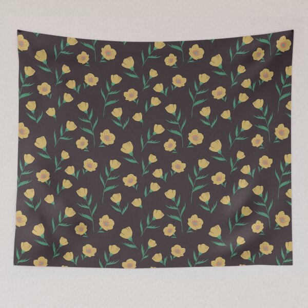 Item preview, Buttercup on dark brown designed and sold by Maygetsu.