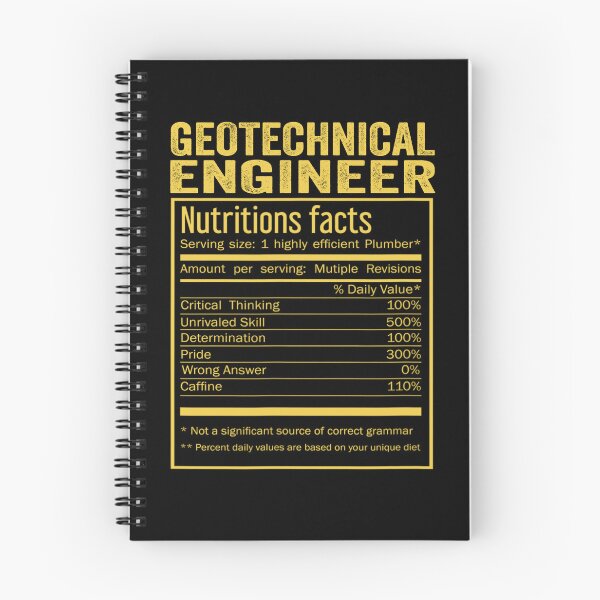 Item preview, Cool Geotechnical engineer Funny Nutrition Facts Mens Womens Christmas Fathers Days Gift, Geotechnical engineer Nutrition Facts designed and sold by xlnv.