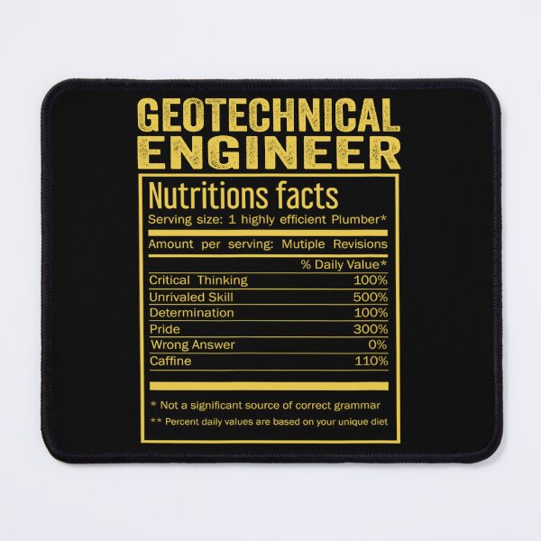 Item preview, Cool Geotechnical engineer Funny Nutrition Facts Mens Womens Christmas Fathers Days Gift, Geotechnical engineer Nutrition Facts designed and sold by xlnv.