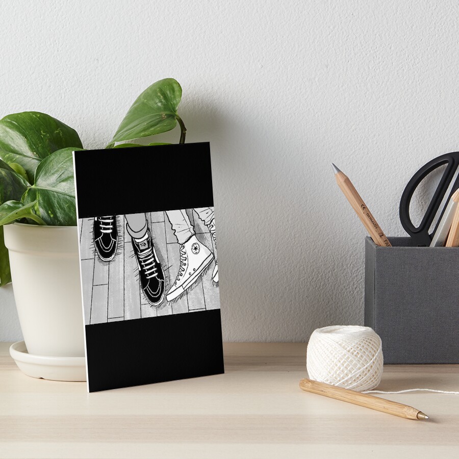 "Nick And Charlie Heartstopper 2 Shoes Drawing" Art Board Print for