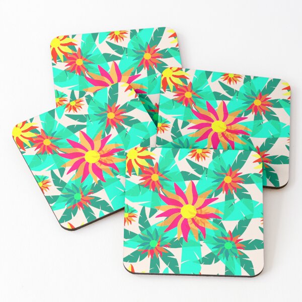 Item preview, Palms and Flowers Pattern 2 designed and sold by JoanNinjaHen.
