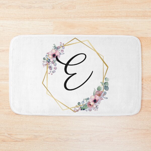 Item preview, Monogram Letter E | Lilac Flowers with Golden Edges designed and sold by JustSeasons.
