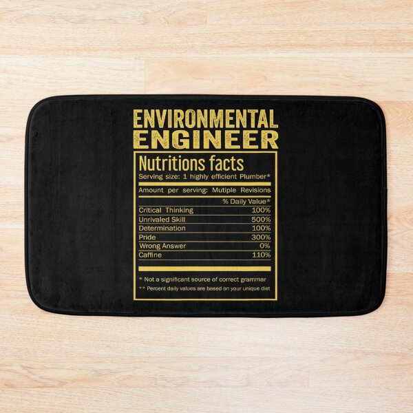 Item preview, Cool Environmental engineer Funny Nutrition Facts Mens Womens Christmas Fathers Days Gift, Environmental engineer Nutrition Facts designed and sold by xlnv.