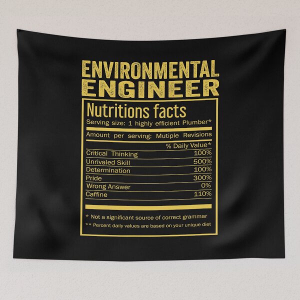 Item preview, Cool Environmental engineer Funny Nutrition Facts Mens Womens Christmas Fathers Days Gift, Environmental engineer Nutrition Facts designed and sold by xlnv.
