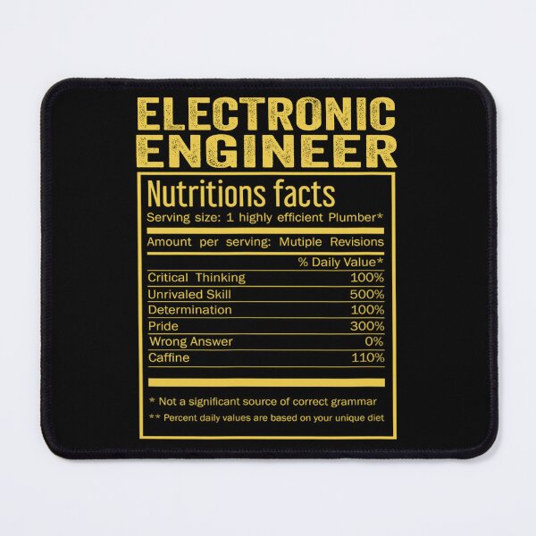 Item preview, Cool Electronic engineer Funny Nutrition Facts Mens Womens Christmas Fathers Days Gift, Electronic engineer Nutrition Facts designed and sold by xlnv.