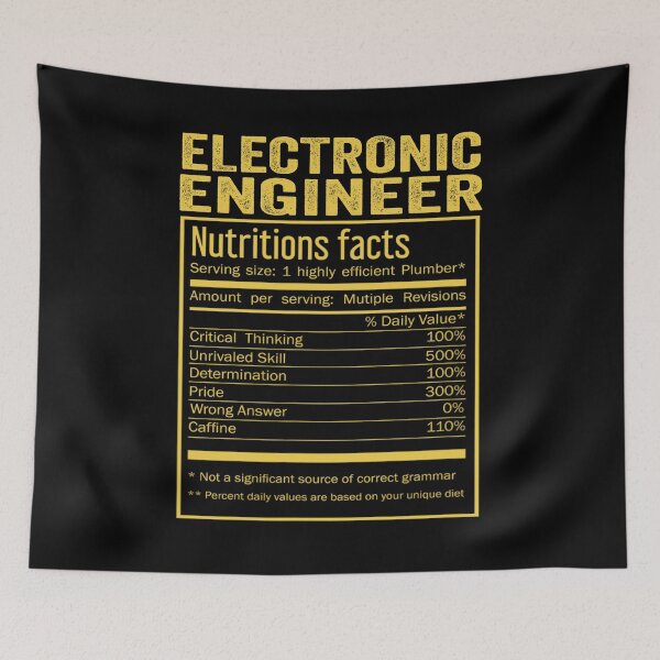 Item preview, Cool Electronic engineer Funny Nutrition Facts Mens Womens Christmas Fathers Days Gift, Electronic engineer Nutrition Facts designed and sold by xlnv.