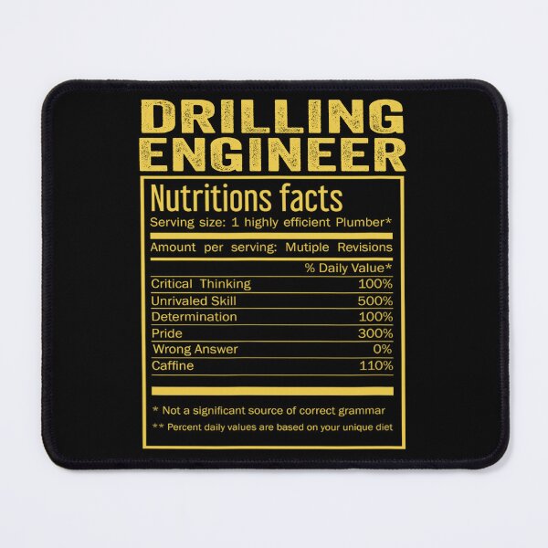 Item preview, Cool Drilling engineer Funny Nutrition Facts Mens Womens Christmas Fathers Days Gift, Drilling engineer Nutrition Facts designed and sold by xlnv.