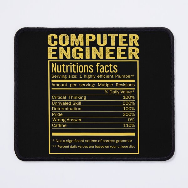 Item preview, Cool Computer engineer Funny Nutrition Facts Mens Womens Christmas Fathers Days Gift, Computer engineer Nutrition Facts designed and sold by xlnv.