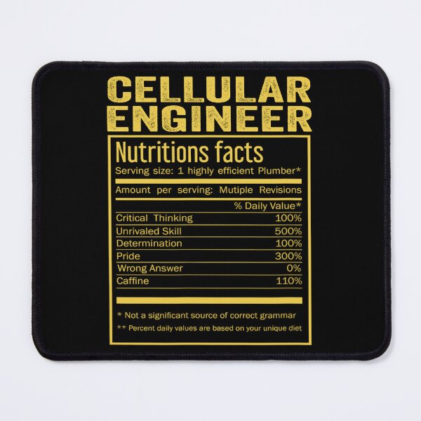 Item preview, Cool Cellular engineer Funny Nutrition Facts Mens Womens Christmas Fathers Days Gift, Cellular engineer Nutrition Facts designed and sold by xlnv.