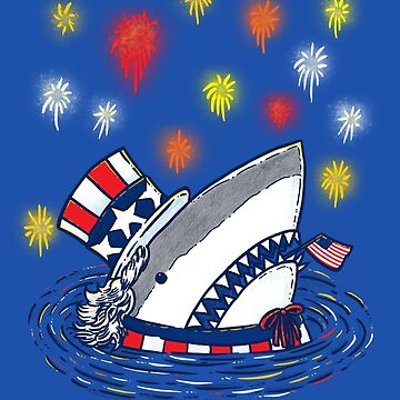 Artwork thumbnail, The Patriotic Shark by nickv47
