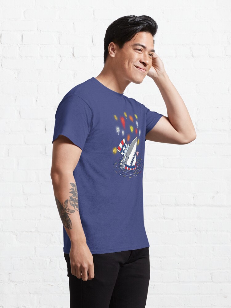 Thumbnail 5 of 7, Classic T-Shirt, The Patriotic Shark designed and sold by nickv47.