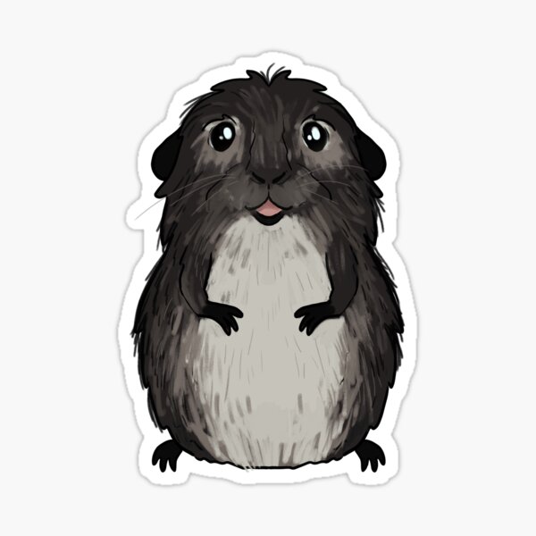 Black Guinea Pig Sticker