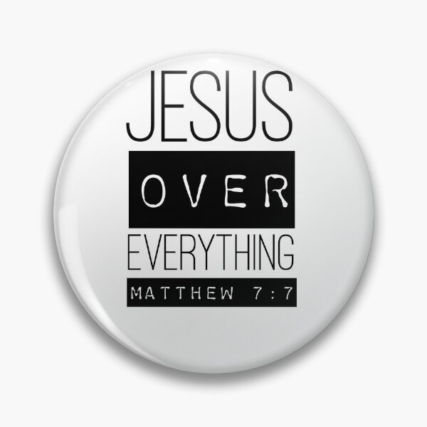 Item preview, Jesus over everything. Matthew 7:7 Christian gift. designed and sold by Mae-Camazzi-.