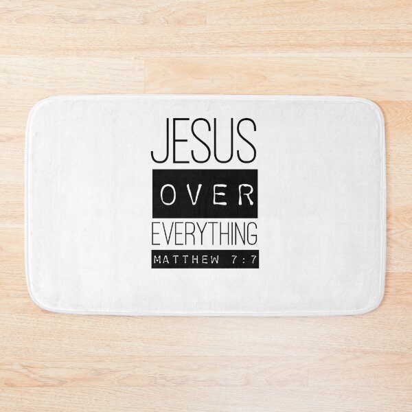 Item preview, Jesus over everything. Matthew 7:7 Christian gift. designed and sold by Mae-Camazzi-.