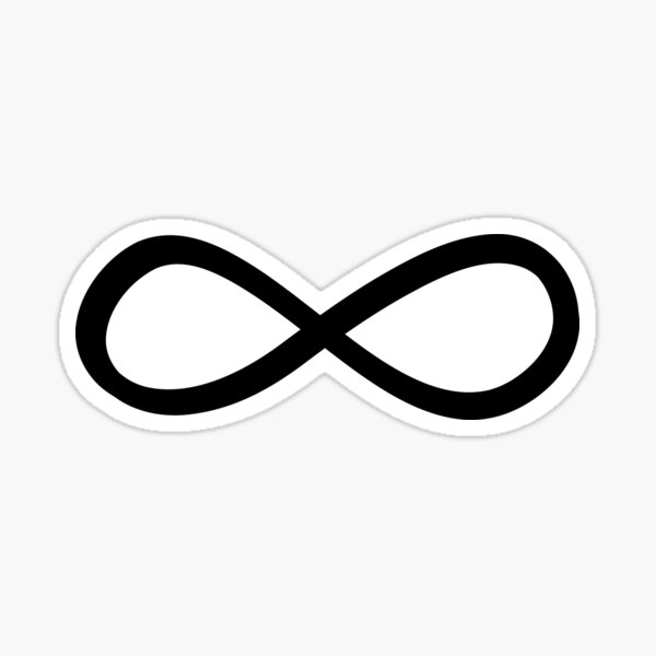 "Infinity" Sticker for Sale by JaneDesignsForU Redbubble