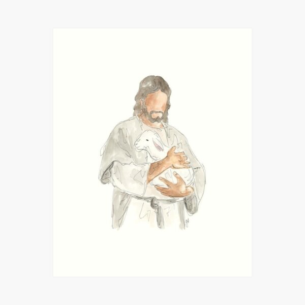 Item preview, Jesus and his sheep  designed and sold by Sava xo ⭐⭐⭐⭐⭐.