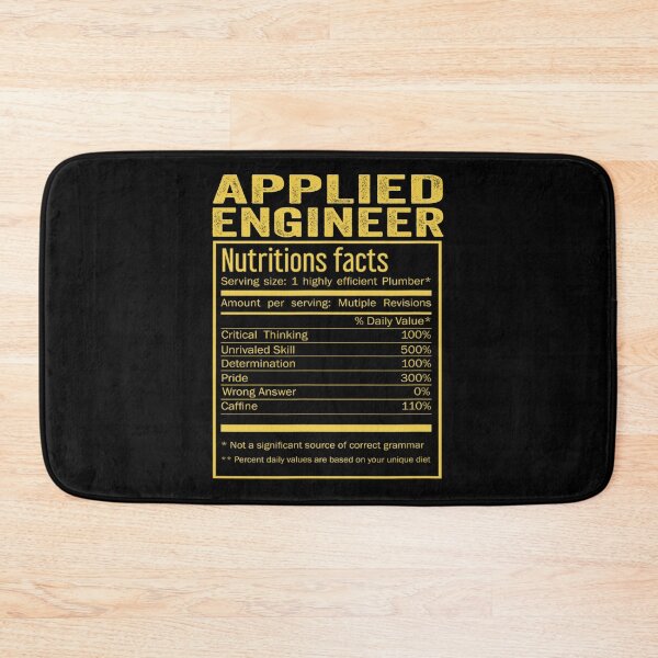 Item preview, Cool Applied engineer Funny Nutrition Facts Mens Womens Christmas Fathers Days Gift, Applied engineer Nutrition Facts designed and sold by xlnv.